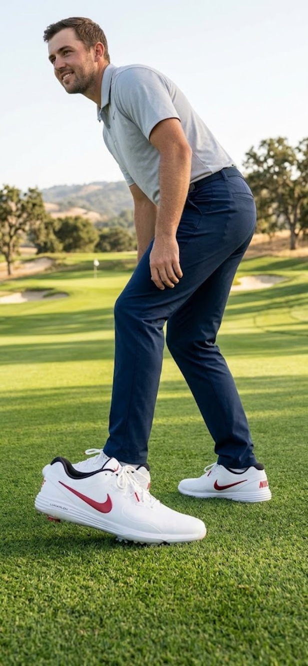 Premium Mens Nike Golf Shoes in White and Red!